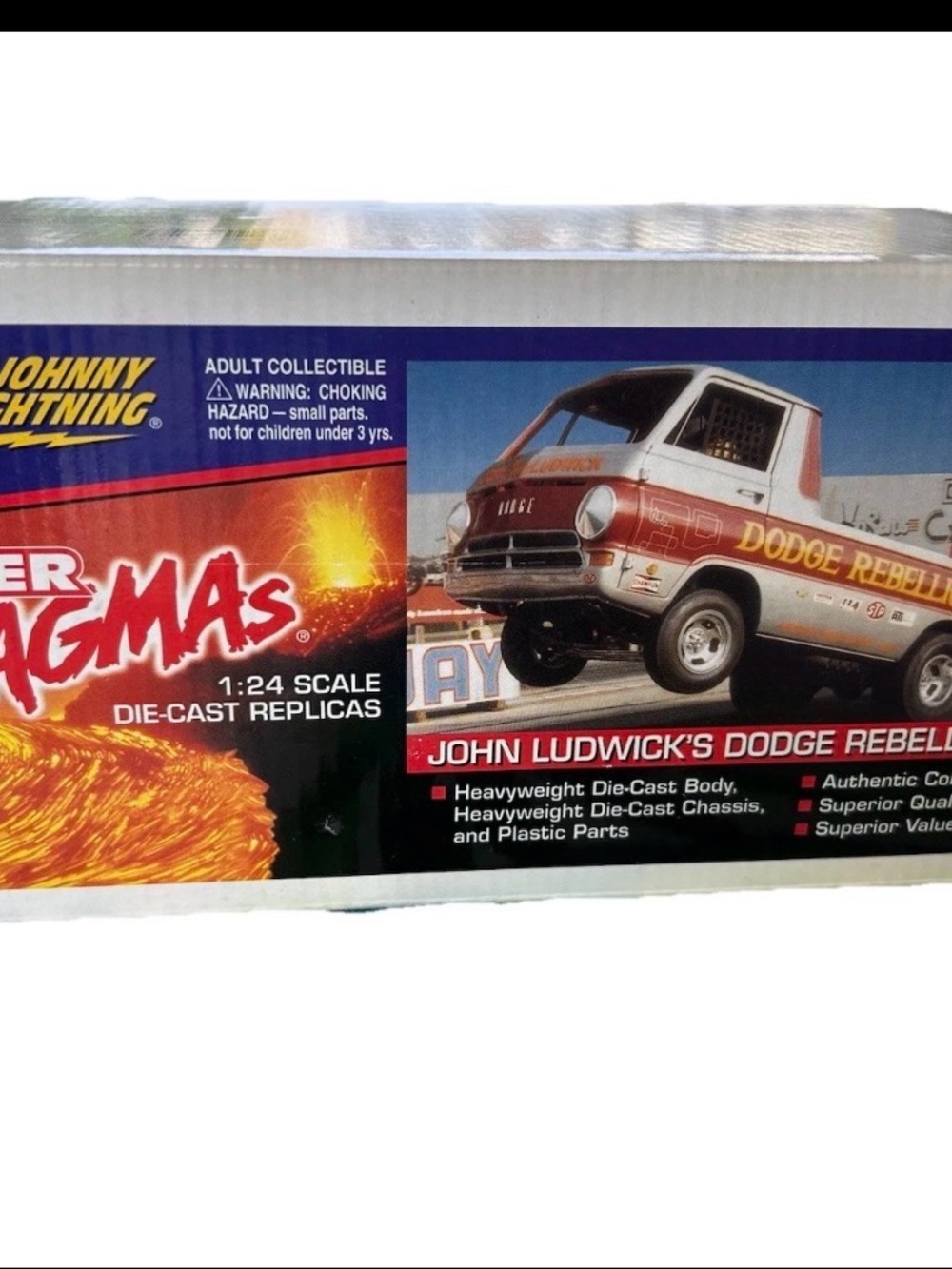 John Ludwick's Dodge Rebel 1:24 Die-Cast Replica - Red & White